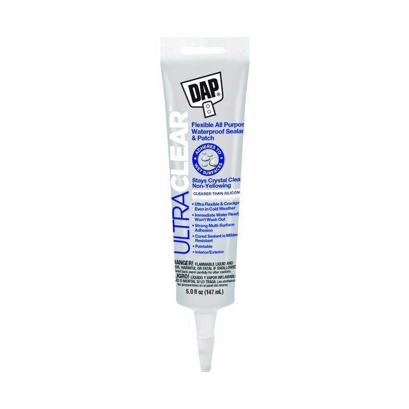 DAP Crystal Clear Synthetic Rubber All Purpose Waterproof Sealant 5 oz (Pack of 15)