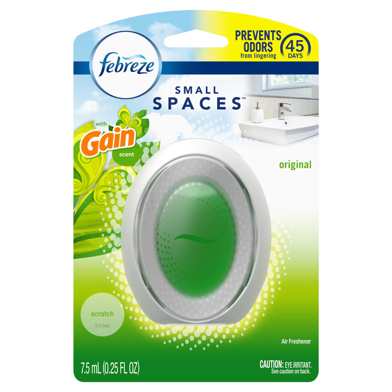 Febreze Small Spaces Original Gain Scent Air Freshener 0.25 oz Liquid 1 pk (Pack of 6)