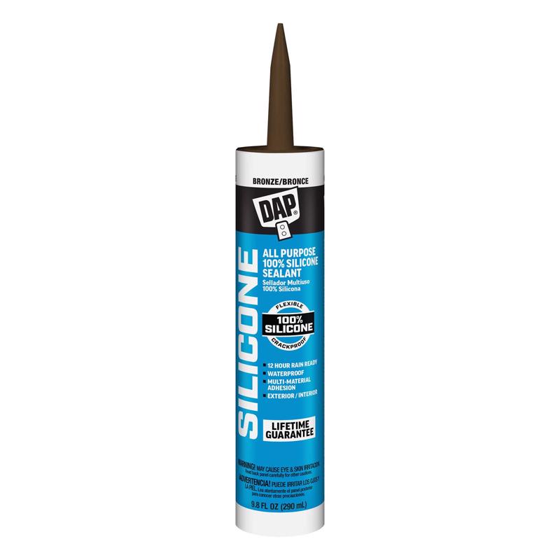 DAP Bronze Silicone Rubber Windows/Doors/Seal/Paint Sealant 9.8 oz (Pack of 12)