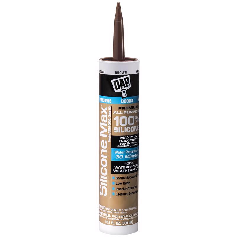 DAP Silicone Max Brown Silicone All Purpose Sealant 10.1 oz (Pack of 12)