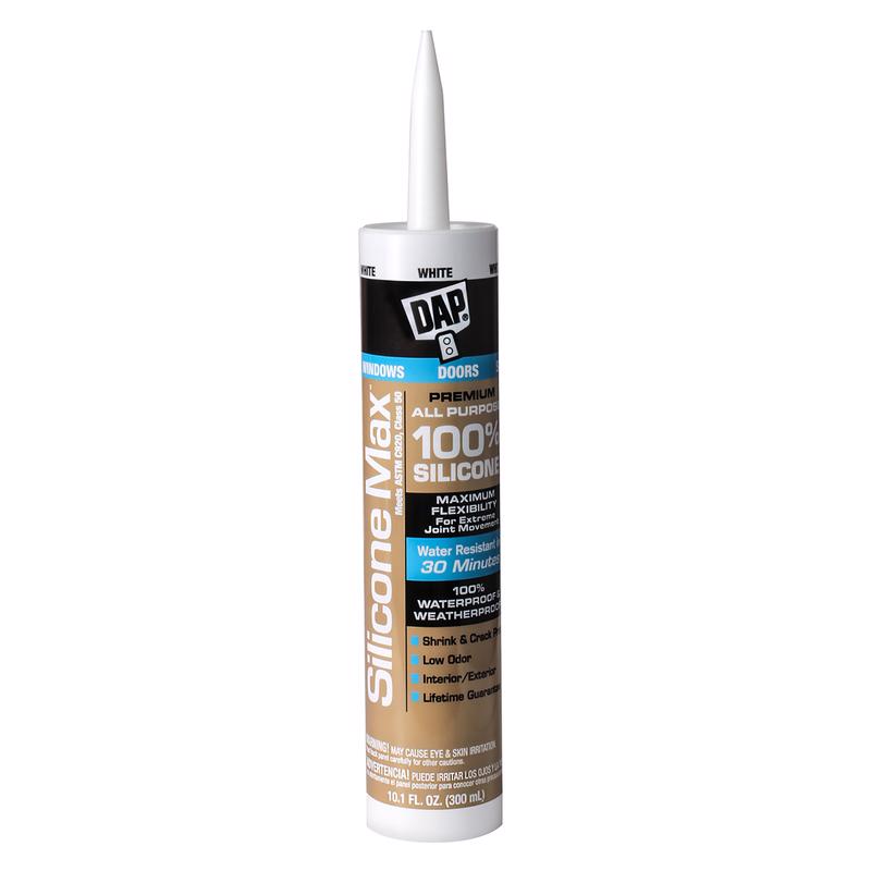 DAP Silicone Max White Silicone All Purpose Sealant 10.1 oz (Pack of 12)
