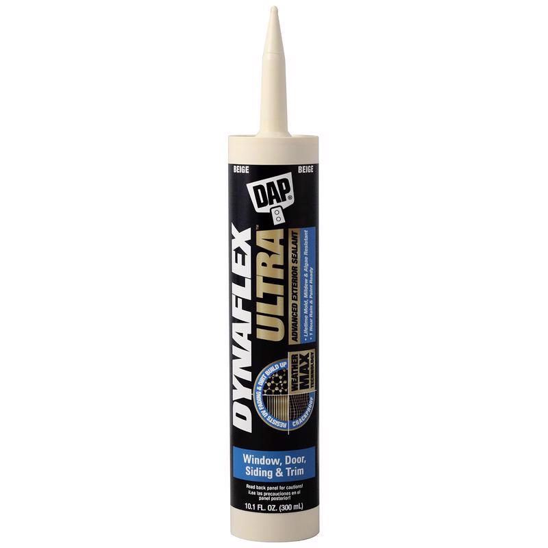 DAP Dynaflex Ultra Beige Advanced Latex Door/Siding/ Window Sealant 10.1 oz (Pack of 12)