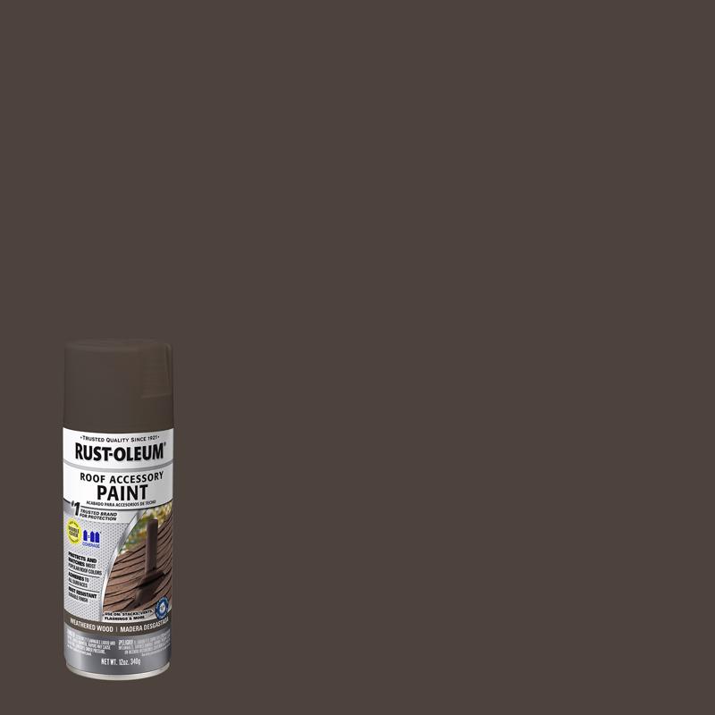 Rust-Oleum Roof Accessory Flat/Matte Weathered Wood Spray Paint 12 oz (Pack of 6)