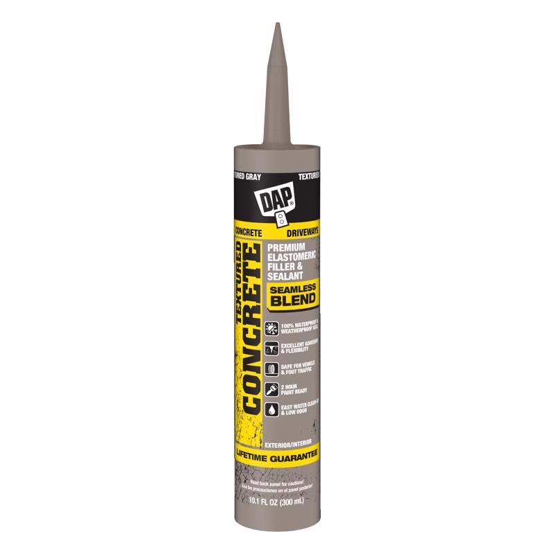 DAP Textured Gray Acrylic Latex Concrete and Mortar Waterproof Sealant 10.1 oz (Pack of 12)
