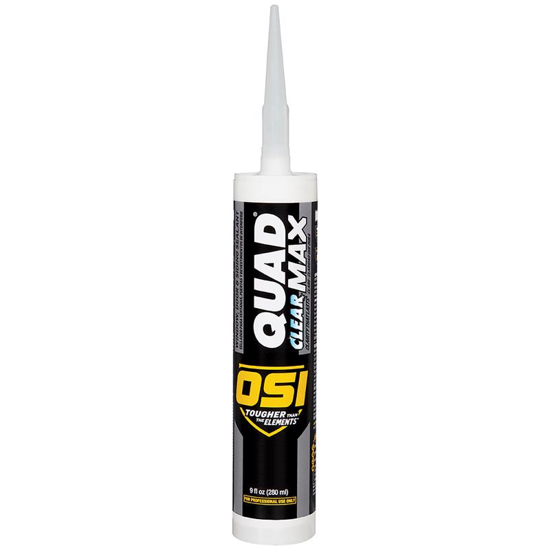 OSI Quad Clear Polymer Window and Door Sealant 9 oz (Pack of 12)