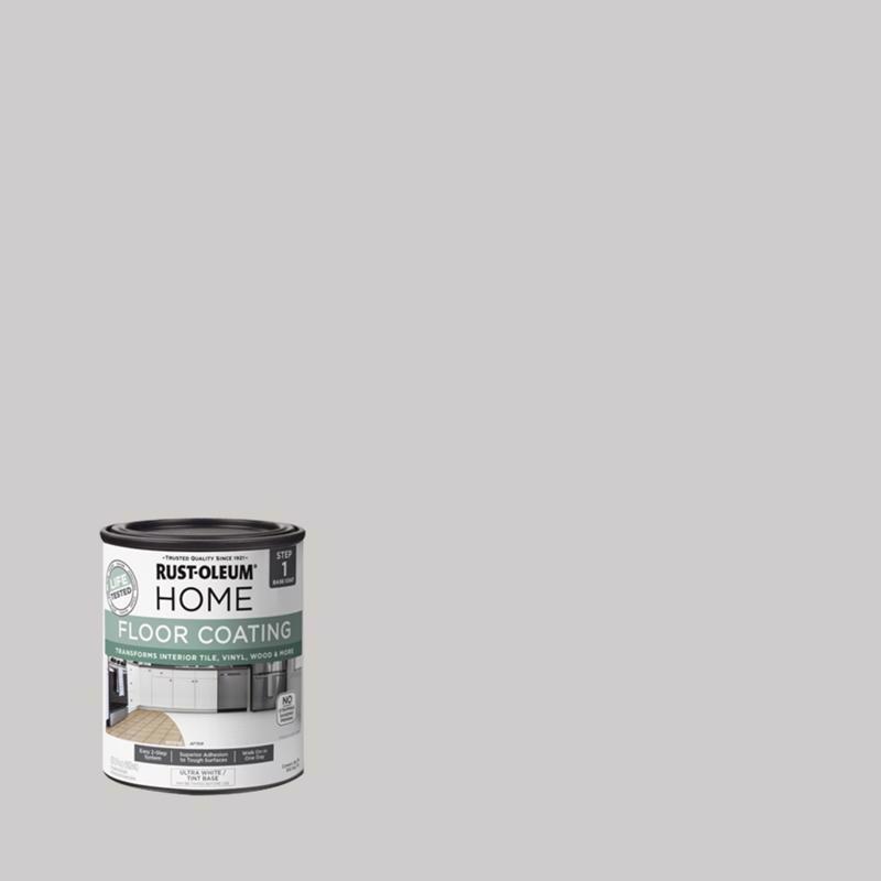 Rust-Oleum Home Floor Coating Ultra White Tint Base Water-Based Floor Coating Step 1 1 qt (Pack of 6)