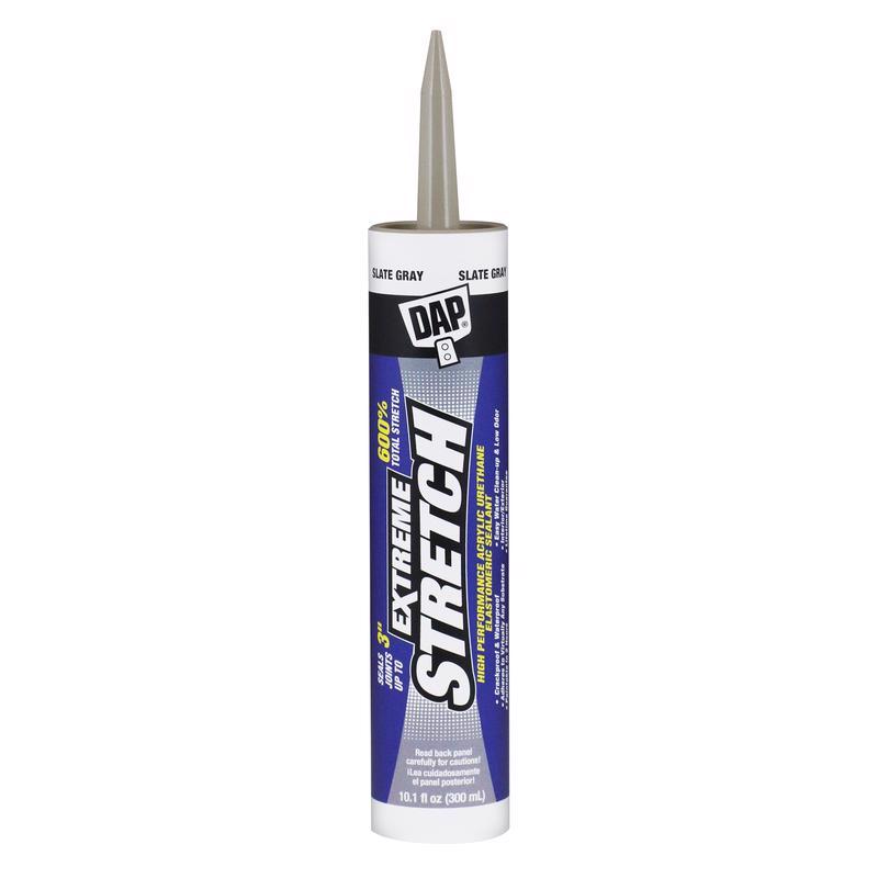 DAP Extreme Stretch Slate Gray Acrylic Urethane All Purpose Elastomeric Sealant 10.1 oz (Pack of 12)