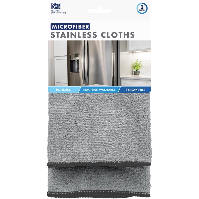 Schroeder & Tremayne Polyamide/Polyester Cleaning Cloth 12 in. W X 16 in. L 2 pk (Pack of 4)