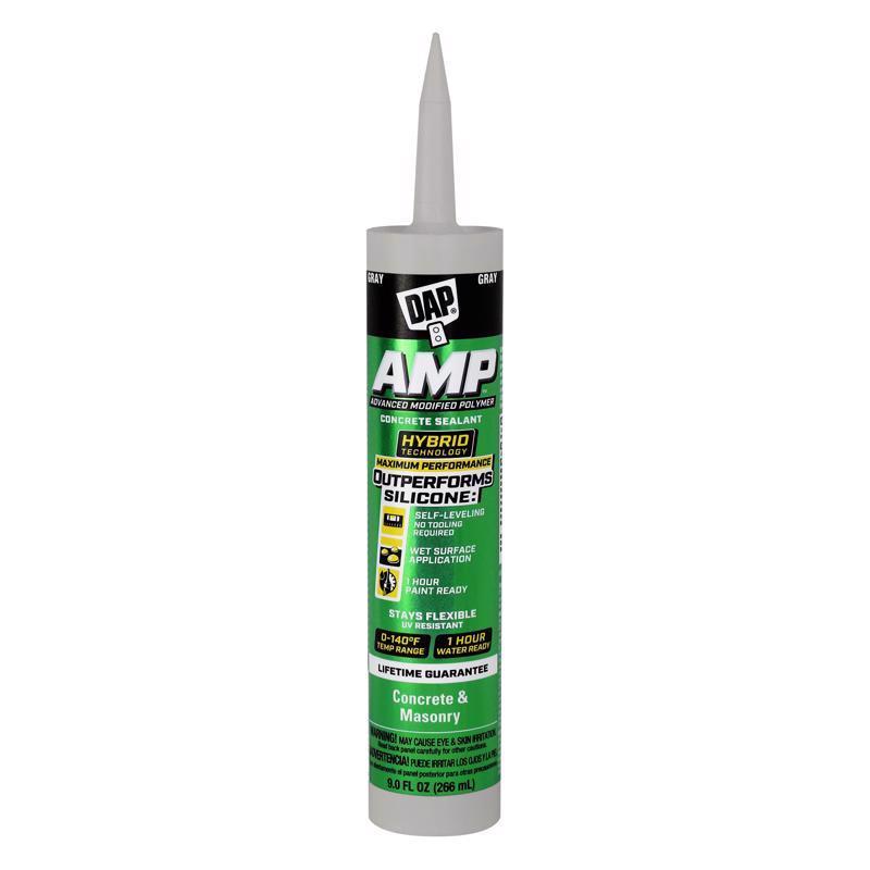DAP AMP Gray Polymer Advanced Hybrid Self-Leveling Sealant 9 oz (Pack of 12)