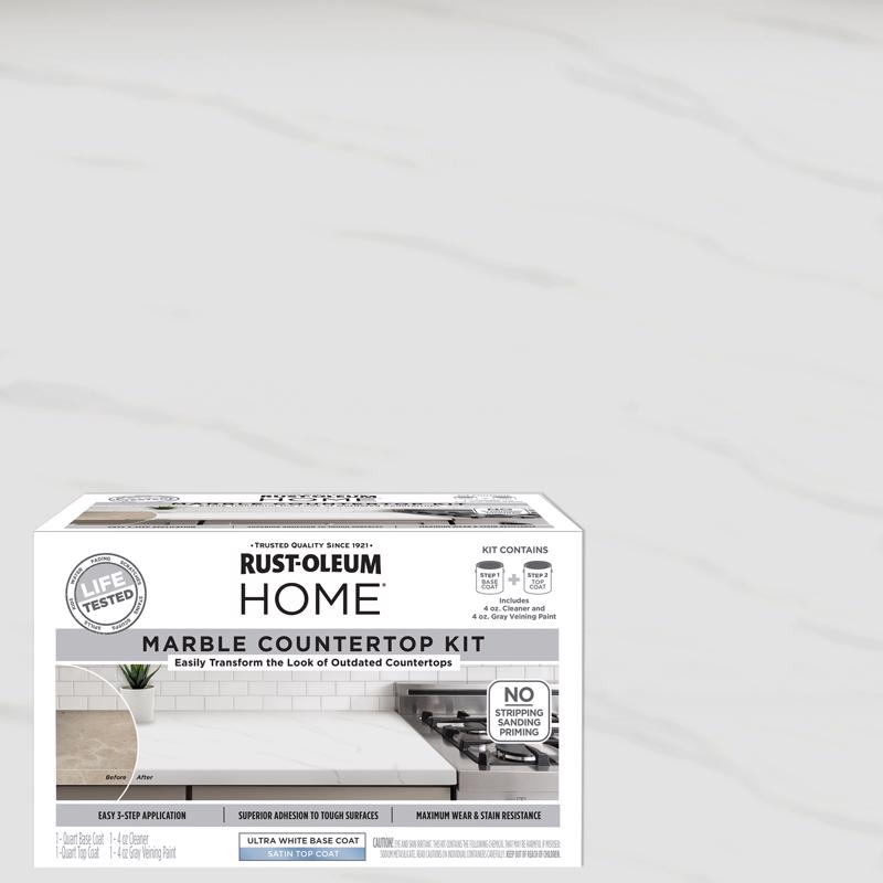 Rust-Oleum HOME Satin Ultra White Base Acrylic Countertop Paint Kit 1 qt (Pack of 2)