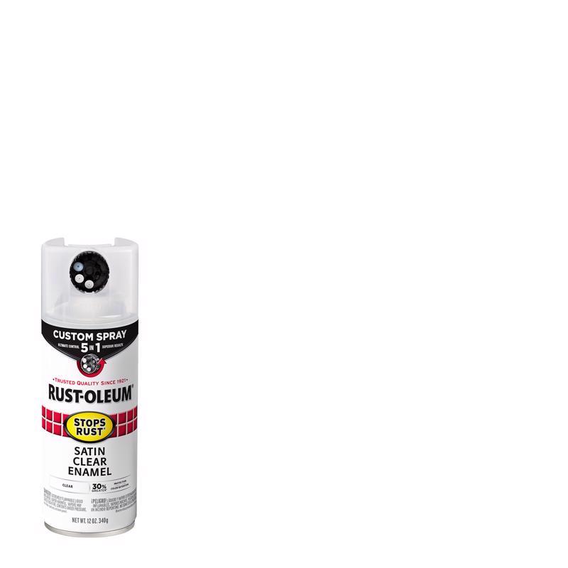 Rust-Oleum Stops Rust 5-in-1 Indoor and Outdoor Satin Crystal Clear Oil-Based Protective Enamel 12 o (Pack of 6)