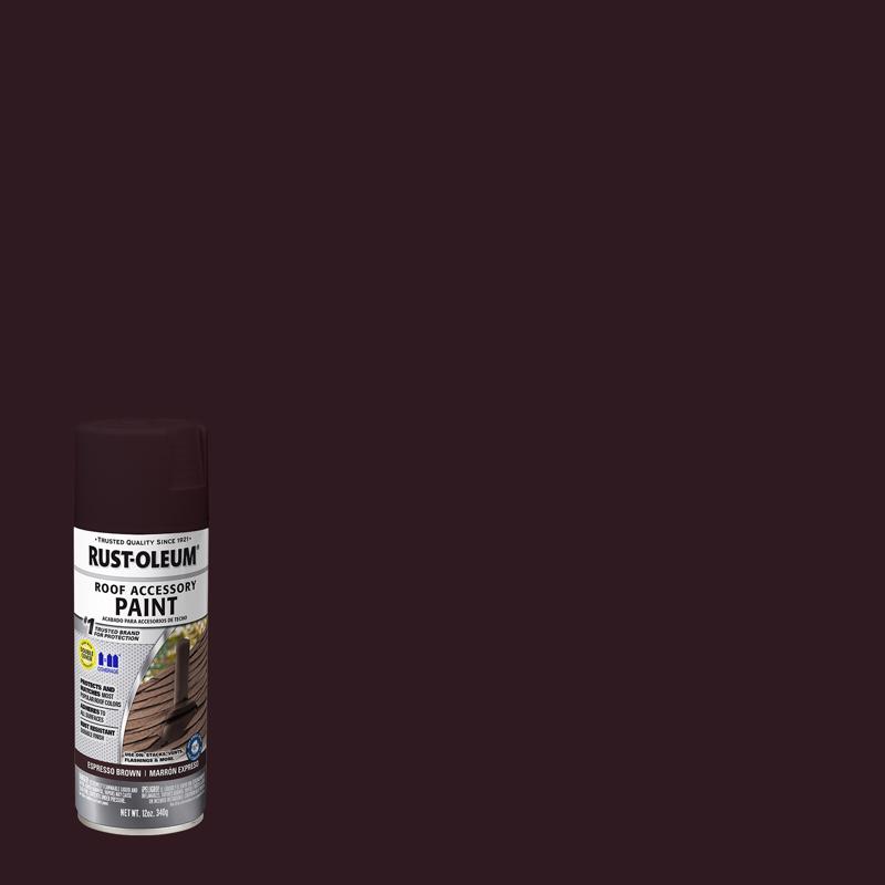 Rust-Oleum Roof Accessory Flat Espresso Brown Spray  Paint 12 oz (Pack of 6)