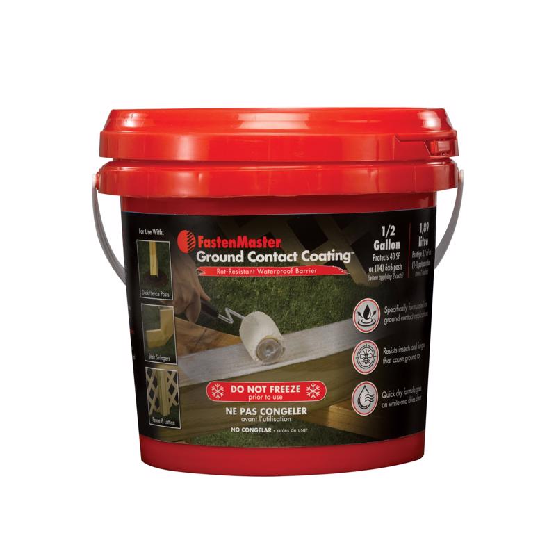 FastenMaster Ground Contact Coating Flat/Matte Clear Liquid Rubber Sealant Coating 64 oz (Pack of 4)