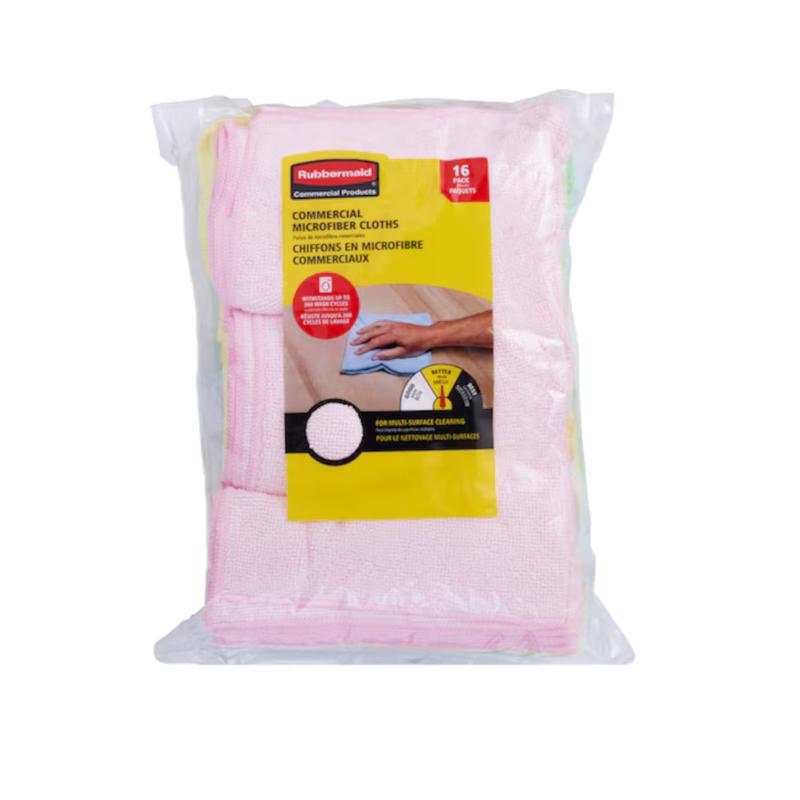 Rubbermaid Microfiber Wiping Cloth 16 in. W X 16 in. L (Pack of 6)