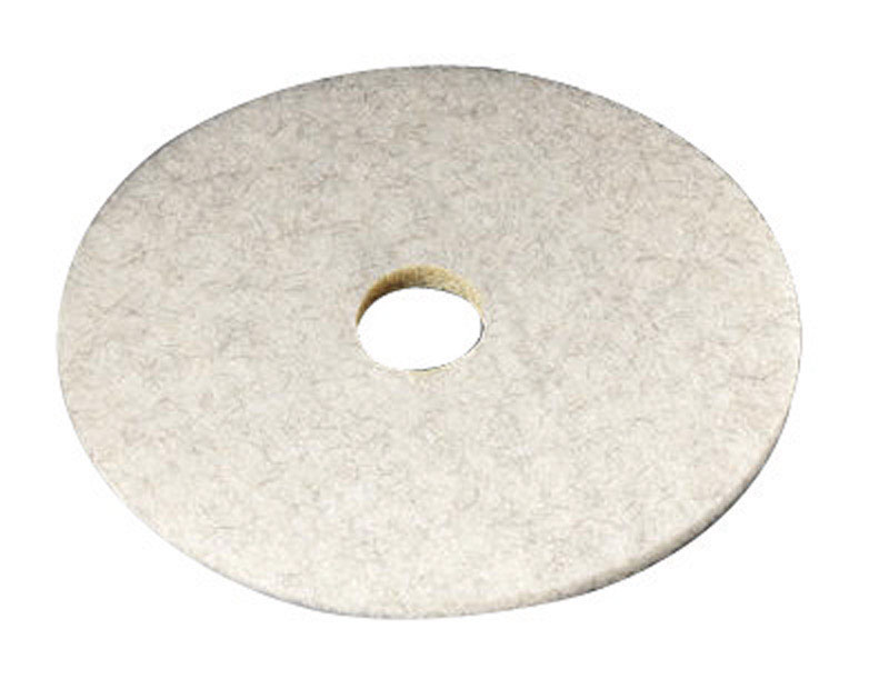 3M Natural Blend 20 in. D Non-Woven Natural/Polyester Fiber Floor Polishing Pad White (Pack of 5)