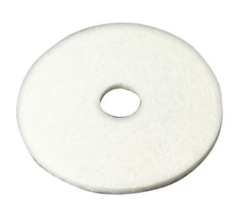 3M 20 in. D Non-Woven Natural/Polyester Fiber Floor Polishing Pad White (Pack of 5)