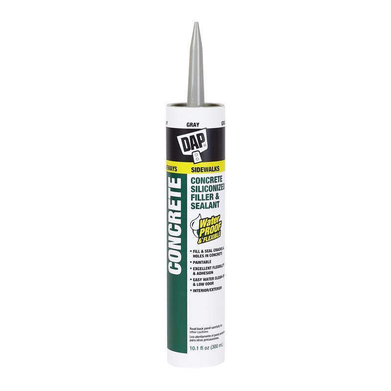 DAP Gray Silicone Concrete and Masonry Filler and Sealant 10.1 oz (Pack of 12)