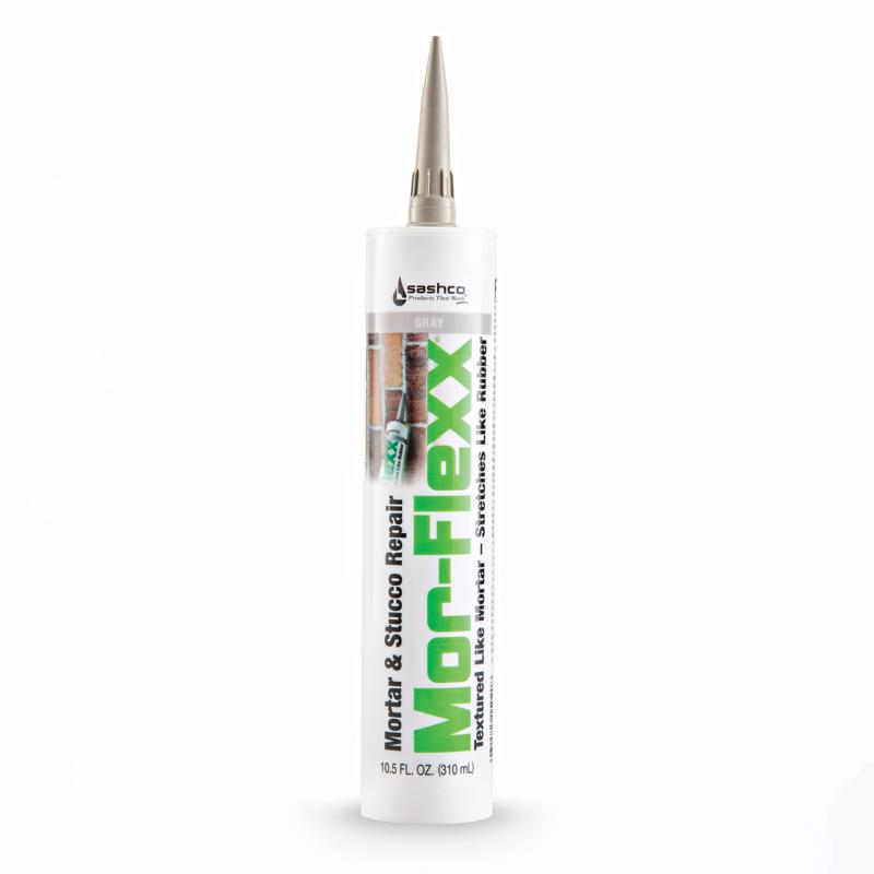 Sashco Mor-Flexx Gray Elastomeric Acrylic Latex Mortar and Stucco Repair Caulk 10.5 oz (Pack of 12)