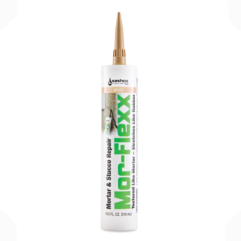 Sashco Mor-Flexx Beige Elastomeric Acrylic Latex Mortar and Stucco Repair Caulk 10.5 oz (Pack of 12)