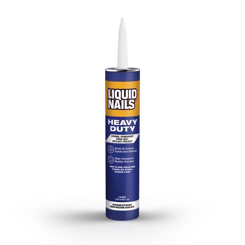 Liquid Nails Heavy Duty Acrylic Latex Construction Adhesive 10 oz (Pack of 12)