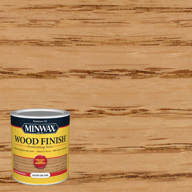 Minwax Wood Finish Semi-Transparent Golden Oak Oil-Based Penetrating Wood Stain 1 qt (Pack of 4)