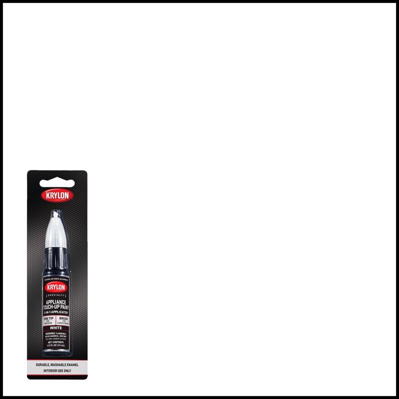 Krylon Gloss White Appliance Touch-Up Paint 0.5 oz (Pack of 6)