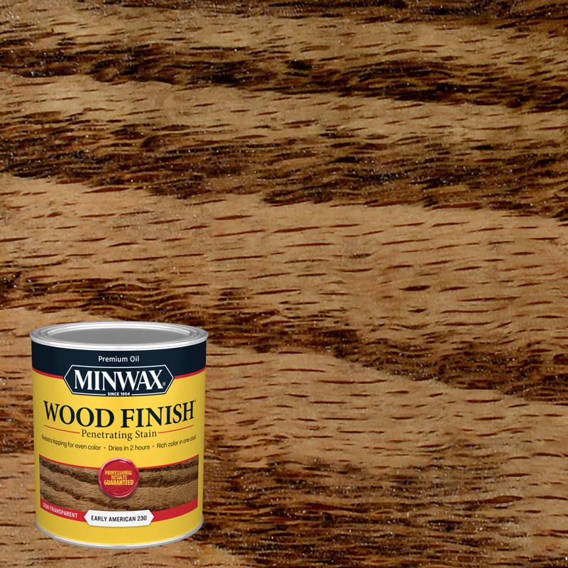 Minwax Wood Finish Semi-Transparent Early American Oil-Based Penetrating Wood Stain 1 qt (Pack of 4)