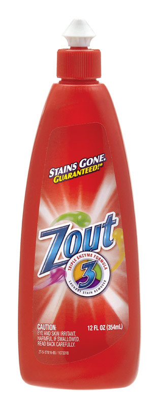 Zout No Scent Laundry Stain Remover Liquid 12 oz (Pack of 12)