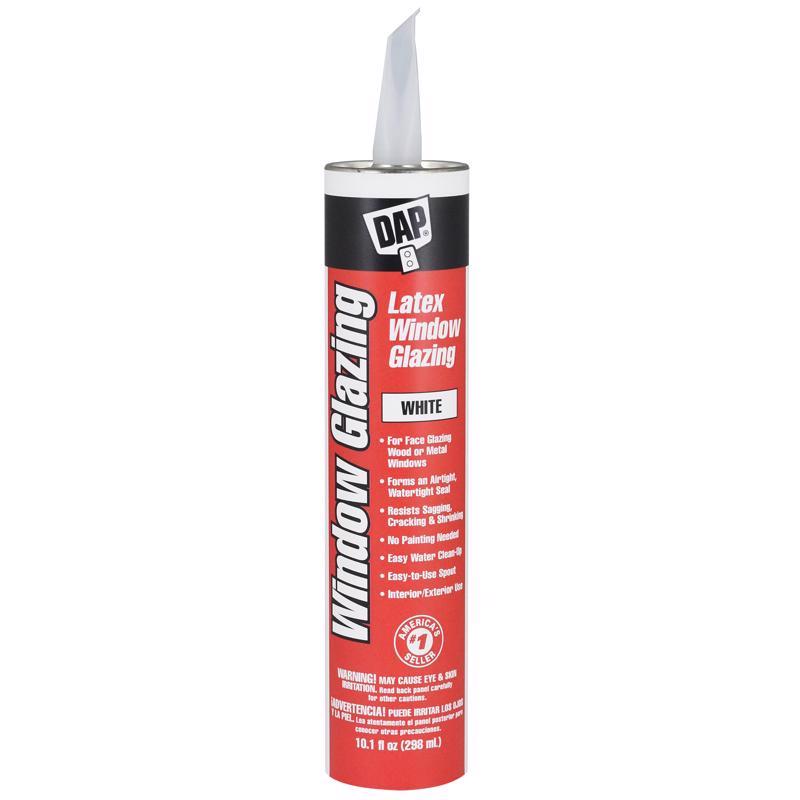 DAP White Latex Window Glazing Sealant 10.1 oz (Pack of 12)