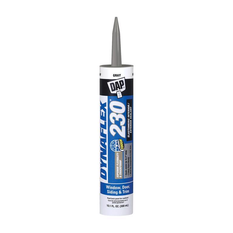 DAP Dynaflex 230 Gray Premium Latex Door/Siding/ Window Sealant 10.1 oz (Pack of 12)