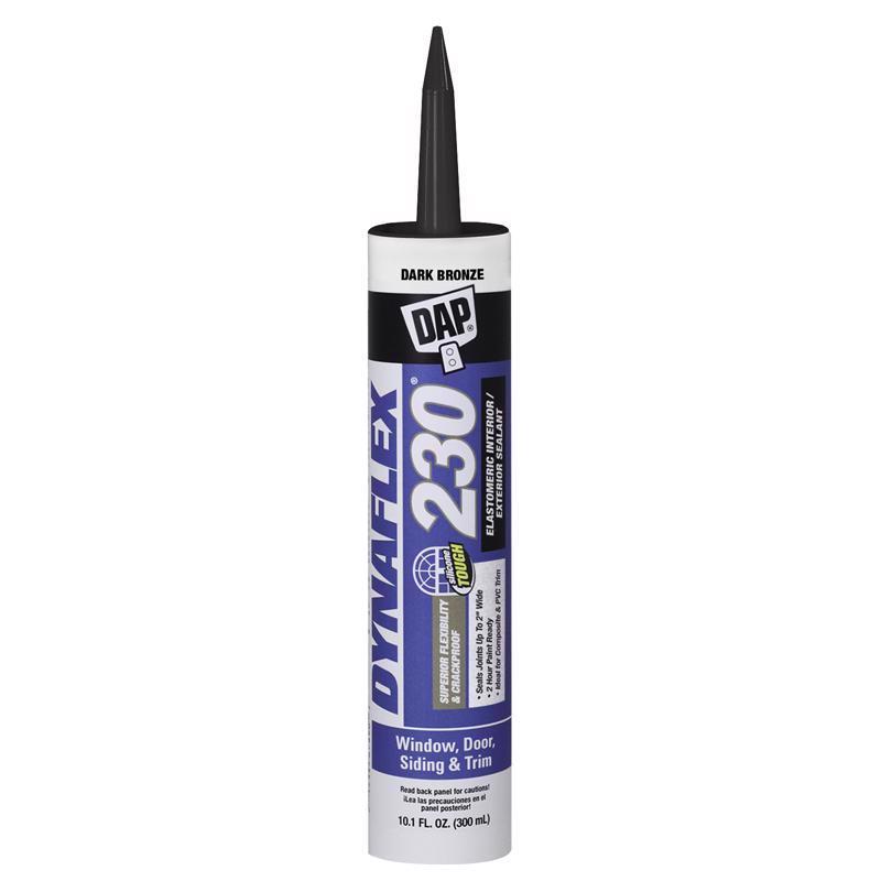 DAP Dynaflex 230 Dark Bronze Premium Latex Door/Siding/ Window Sealant 10.1 oz (Pack of 12)