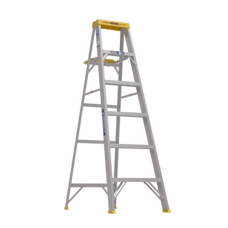 Werner 6 ft. H Aluminum Step Ladder Type I 250 lb. cap.