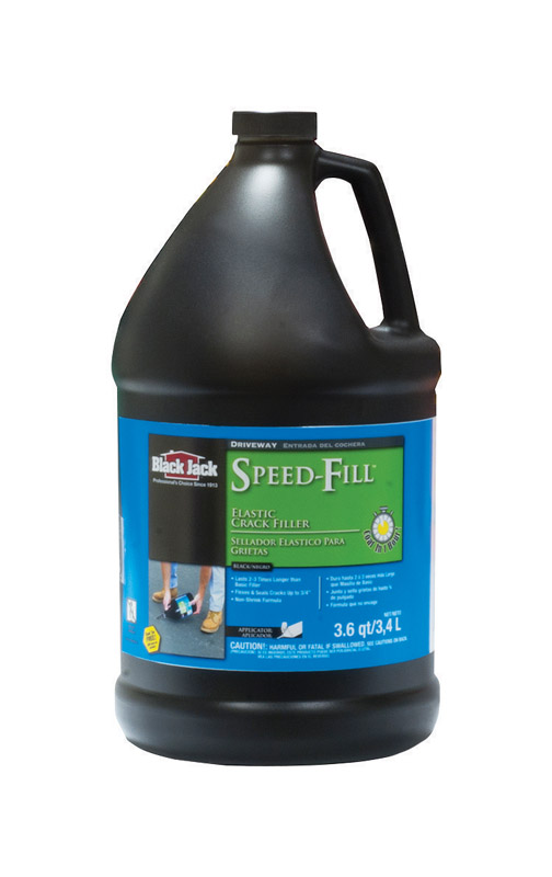 Black Jack Speed-Fill Gloss Black Water-Based Rubberized Asphalt Crack Filler 3.6 qt (Pack of 6)