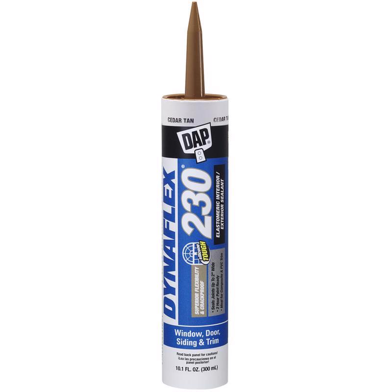 DAP Dynaflex 230 Cedar Tan Premium Latex Door/Siding/ Window Sealant 10.1 oz (Pack of 12)