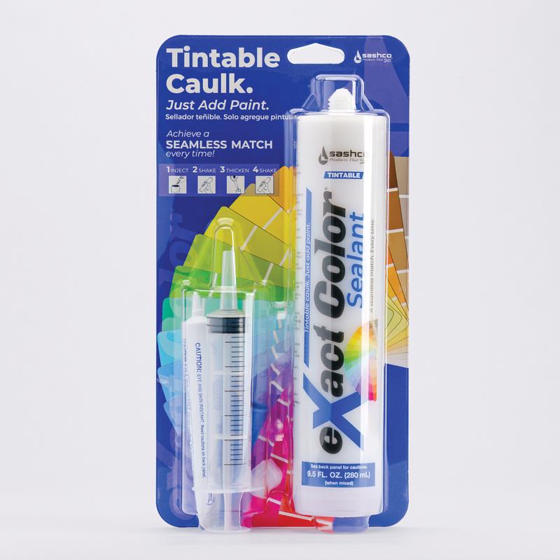 Sashco eXact Color Tintable Elastomeric Acrylic Latex Interior Molding and Trim Caulk 9.5 oz (Pack of 6)