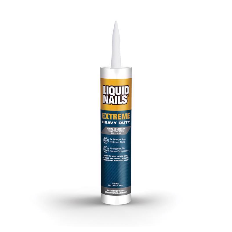 Liquid Nails Extreme Heavy Duty Acrylic Latex Construction Adhesive 10 oz (Pack of 12)