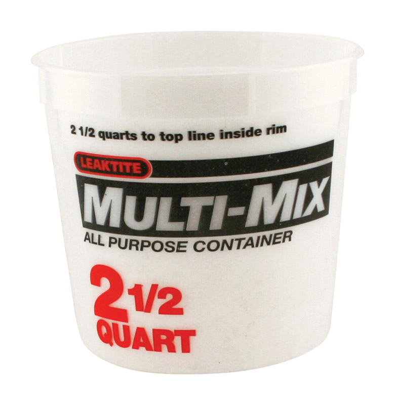 Leaktite Clear 2.5 qt Multi-Mix Container (Pack of 25)
