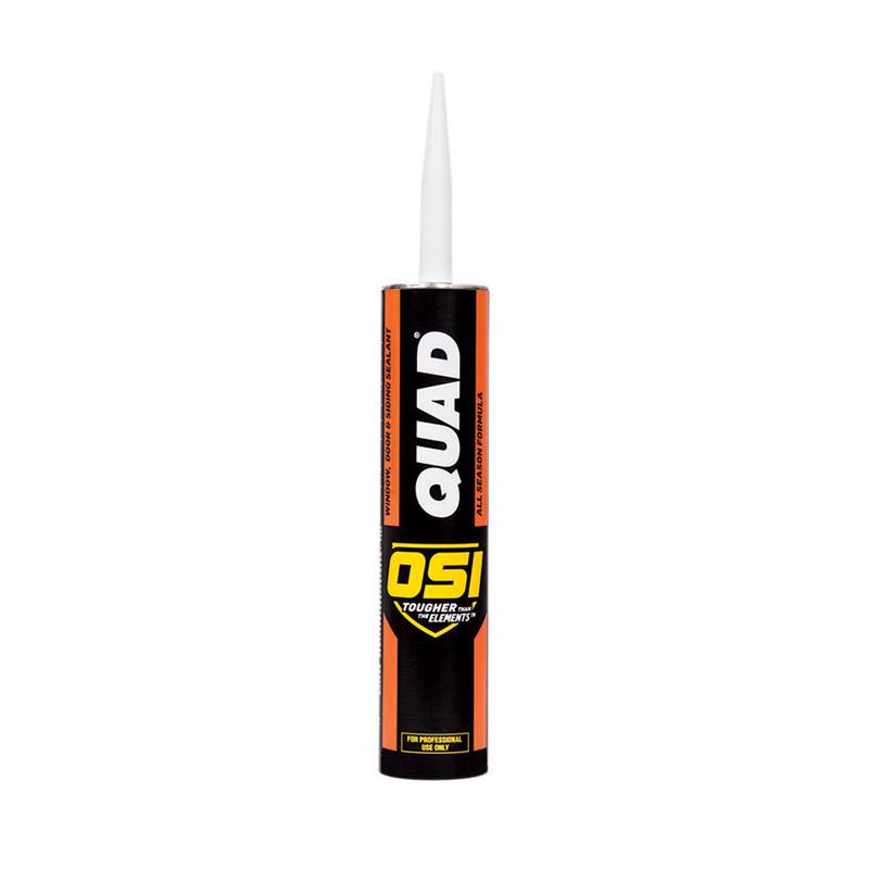 OSI Quad Black Elastomeric Polymers Door/Siding/ Window Sealant 10 oz (Pack of 12)