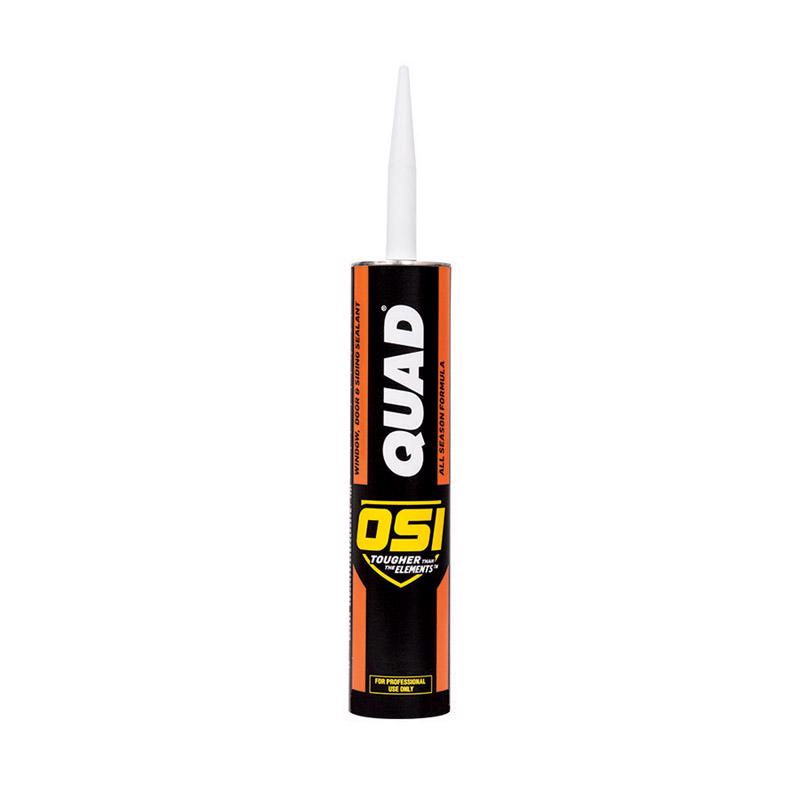 OSI Quad Beige Elastomeric Polymers Door/Siding/ Window Sealant 10 oz (Pack of 12)