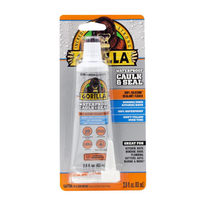 Gorilla Clear Silicone All Purpose Sealant 2.8 oz (Pack of 6)