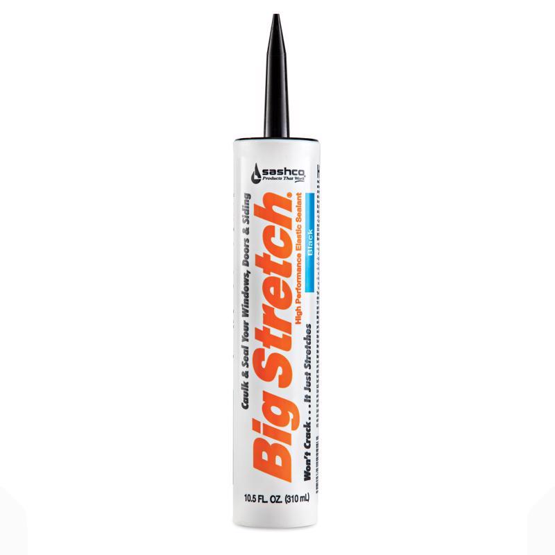 Sashco Big Stretch Black Elastomeric Acrylic Latex Door/Siding/ Window Caulk Sealant 10.5 oz (Pack of 12)