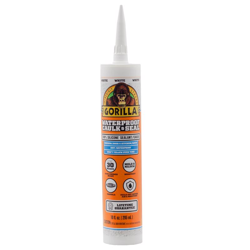 Gorilla White Silicone All Purpose Sealant 10 oz (Pack of 12)