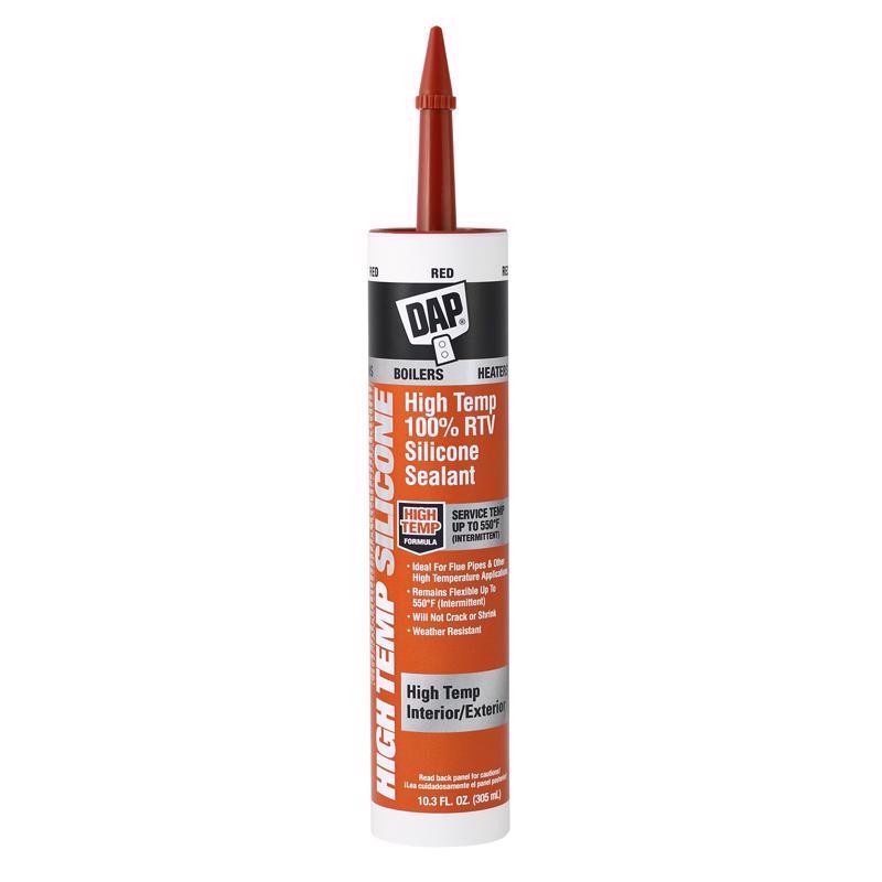 DAP Red 100% RTV Silicone Sealant 10.3 oz (Pack of 12)