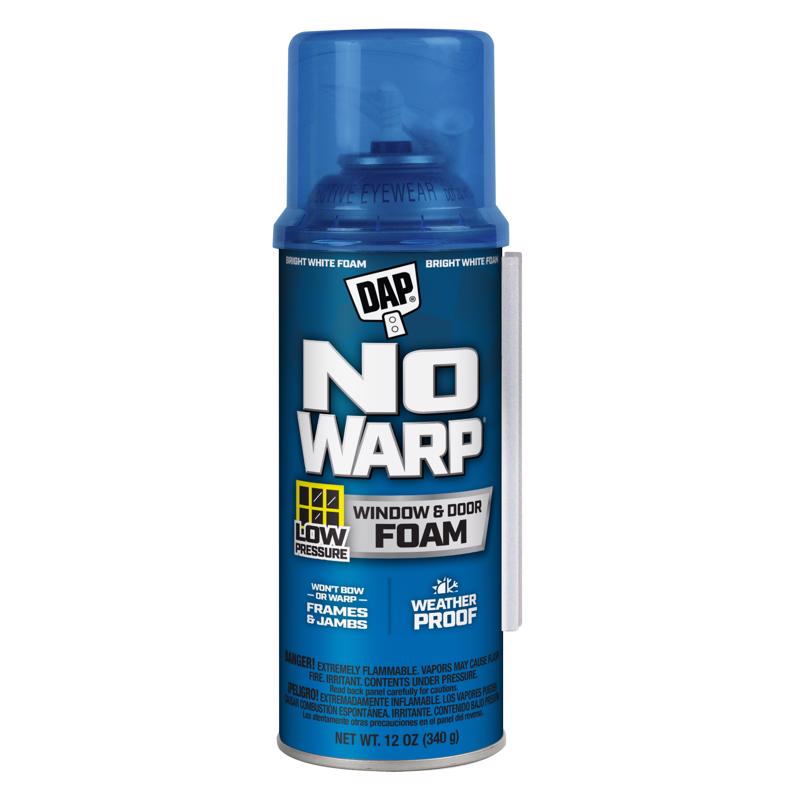 Touch 'n Foam No Warp White Polyurethane Window and Door Foam Sealant 12 oz (Pack of 12)