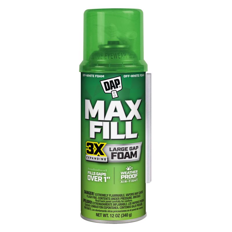 Touch 'n Foam Max Fill Tan Polyurethane Foam Expanding Sealant 12 oz (Pack of 12)