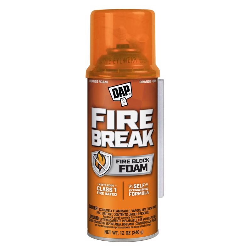 Touch 'n Foam Fire Break Orange Polyurethane Foam Sealant 12 oz
