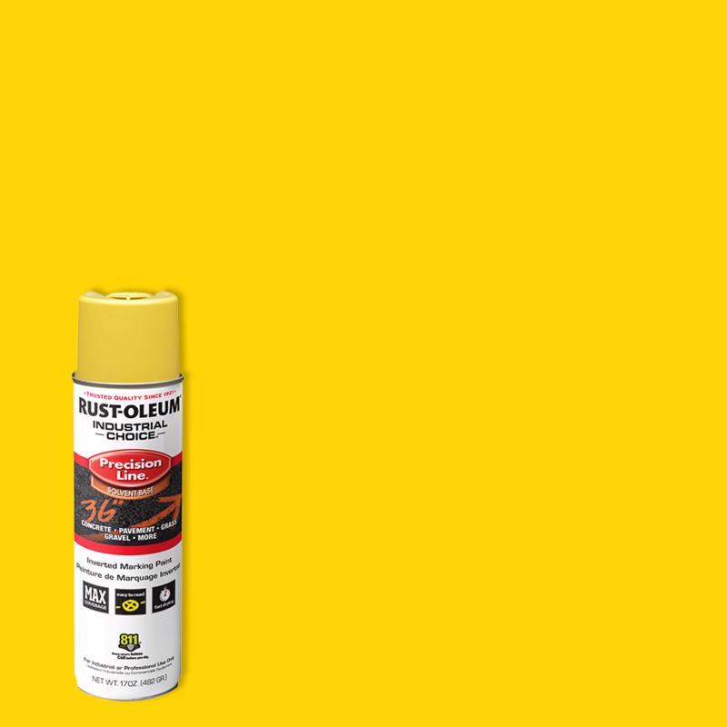 Rust-Oleum Industrial Choice Gloss High Visibility Yellow Marking Paint 17 oz (Pack of 6)