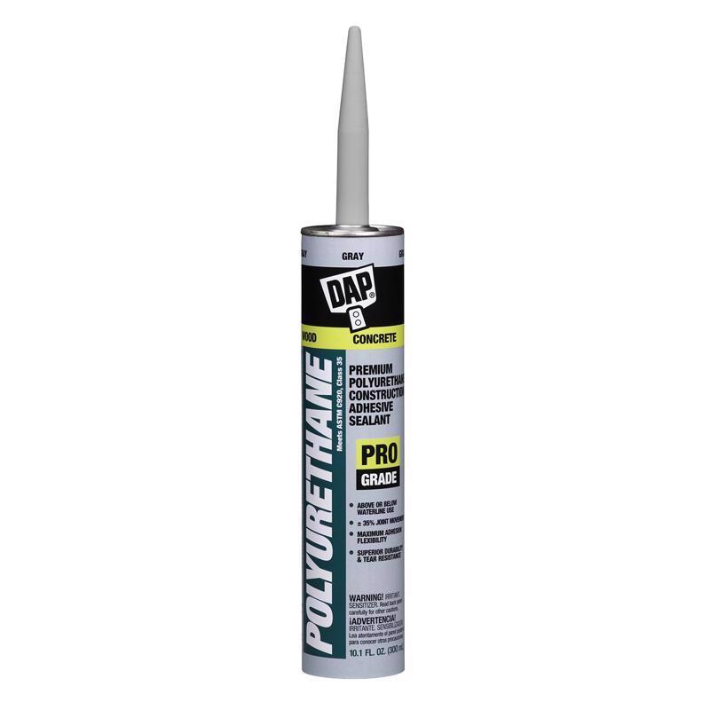 DAP Pro Grade Gray Polyurethane Construction Sealant 10.1 oz (Pack of 12)