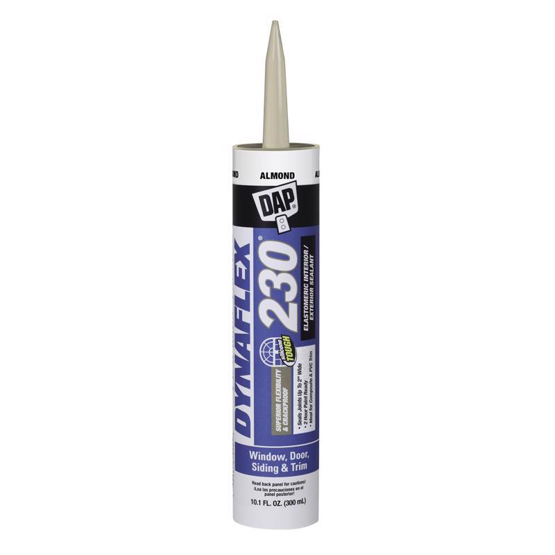 DAP Dynaflex 230 Almond Premium Latex Door/Siding/ Window Sealant 10.1 oz (Pack of 12)