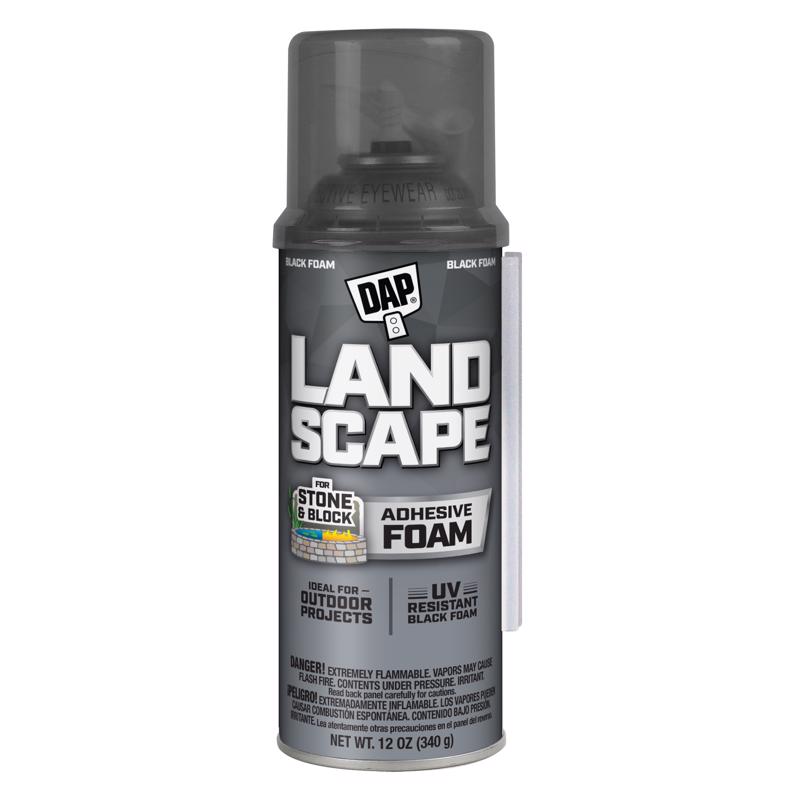Touch 'n Foam Landscape Black Polyurethane Foam Filler/Adhesive 12 oz (Pack of 12)